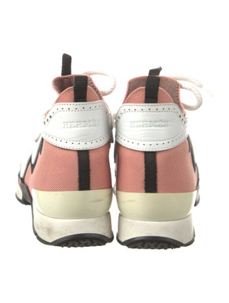 Hermès Colorblock Pattern Eyelet Trim Sneakers