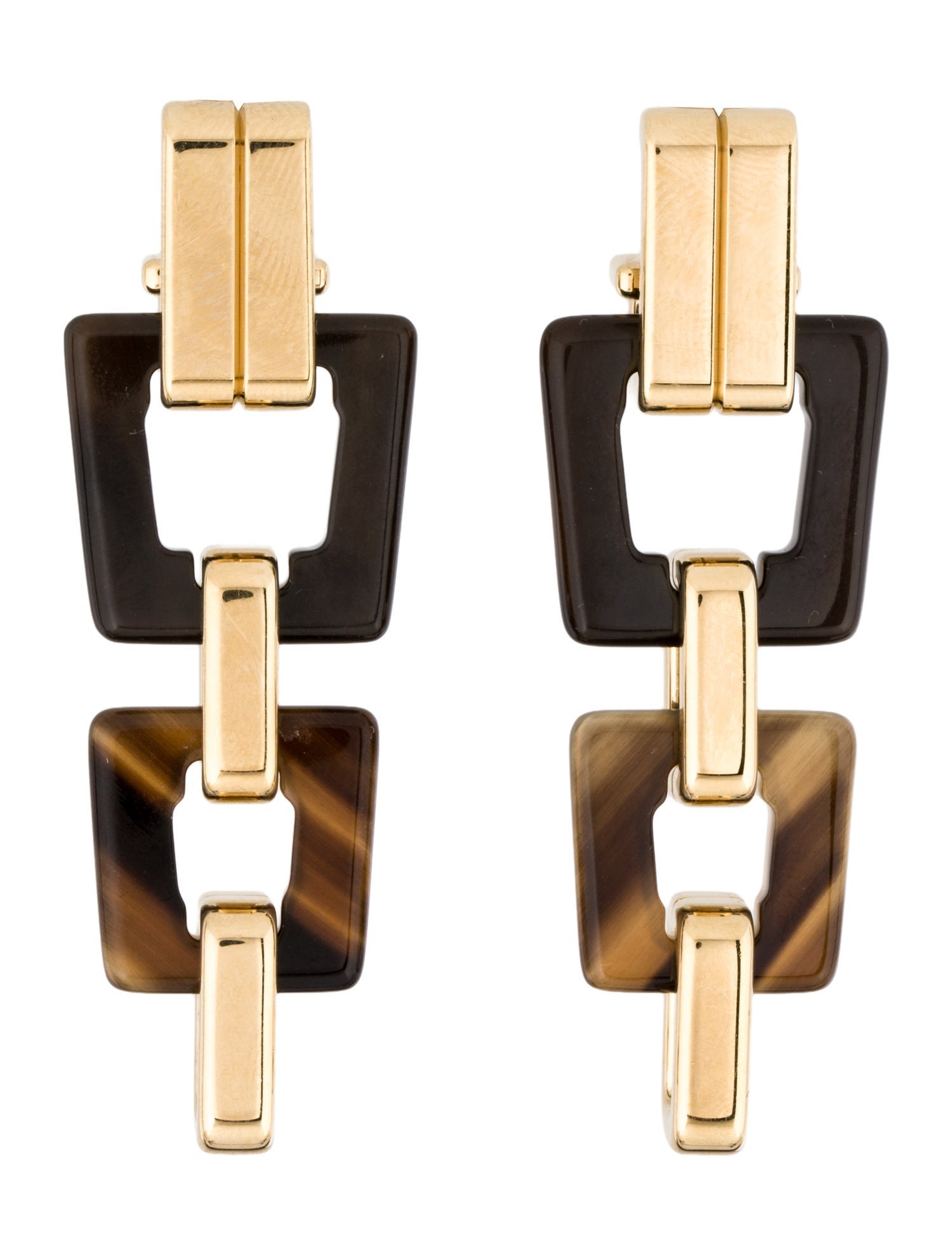 Hermès Horn Ecuyere Drop Earrings