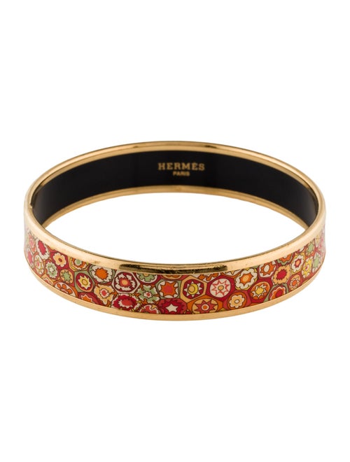 Hermès Narrow Enamel Bangle Bracelet