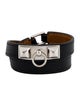 Hermès Leather Rivale Double Tour Bracelet