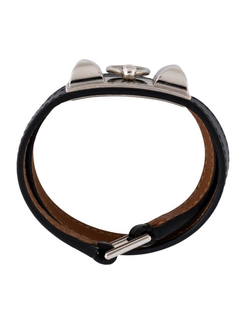 Hermès Leather Rivale Double Tour Bracelet