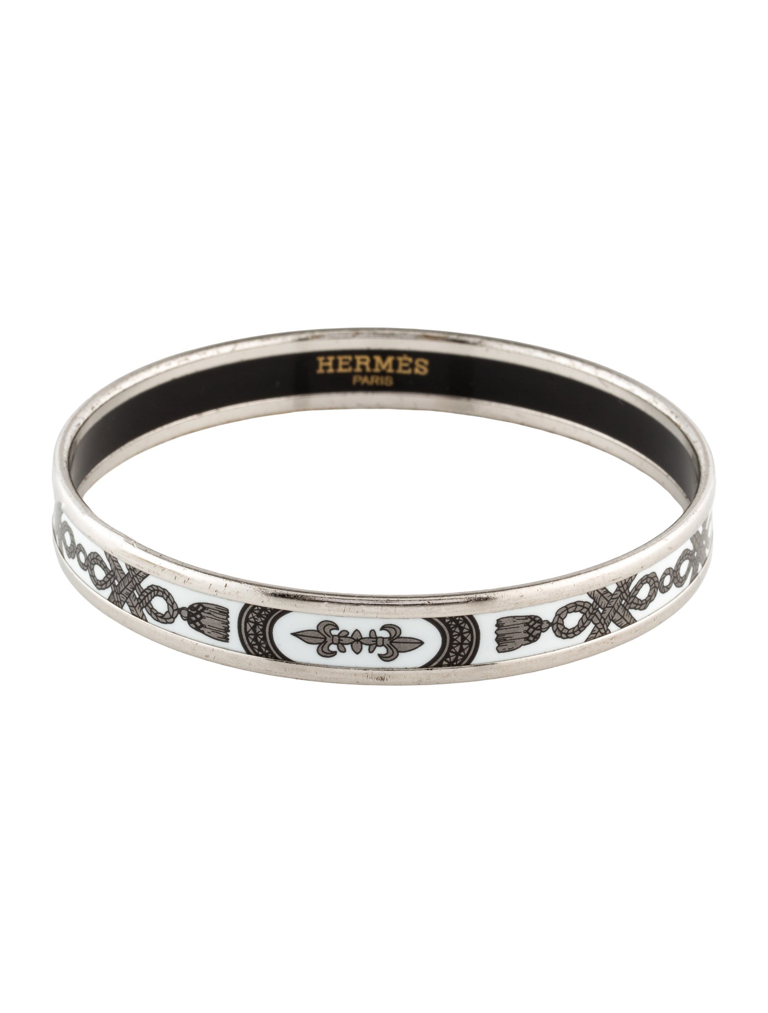 Hermès Grand Apparat Narrow Enamel Bangle Bracelet