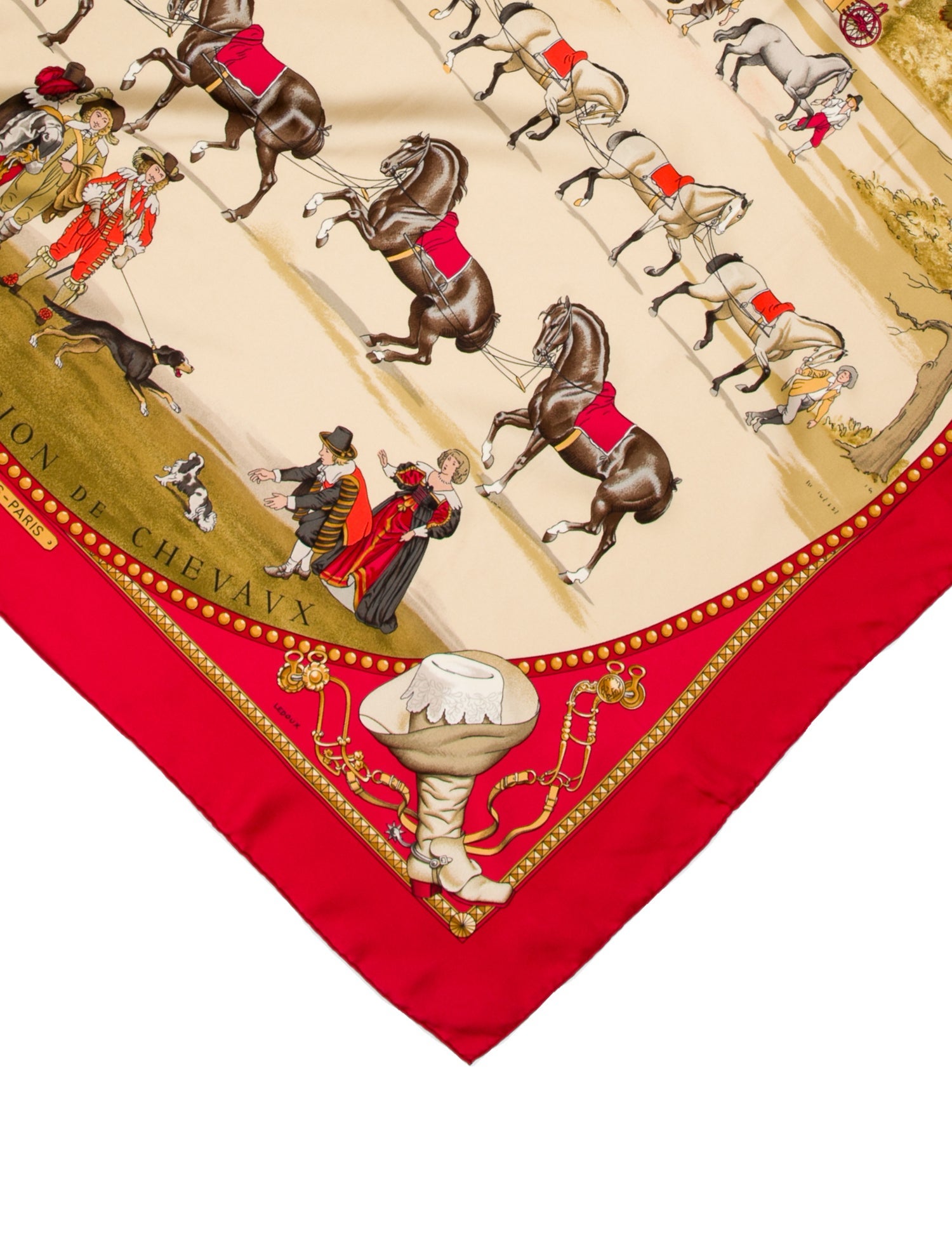 Hermès Presentation de Chevavx Silk Scarf