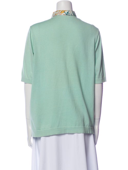 Hermès Silk Printed Button-Up Top