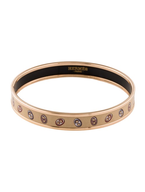 Hermès Funny Ice Cream Narrow Enamel Bangle Bracelet