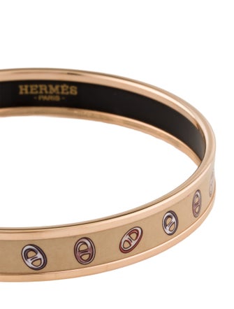 Hermès Funny Ice Cream Narrow Enamel Bangle Bracelet
