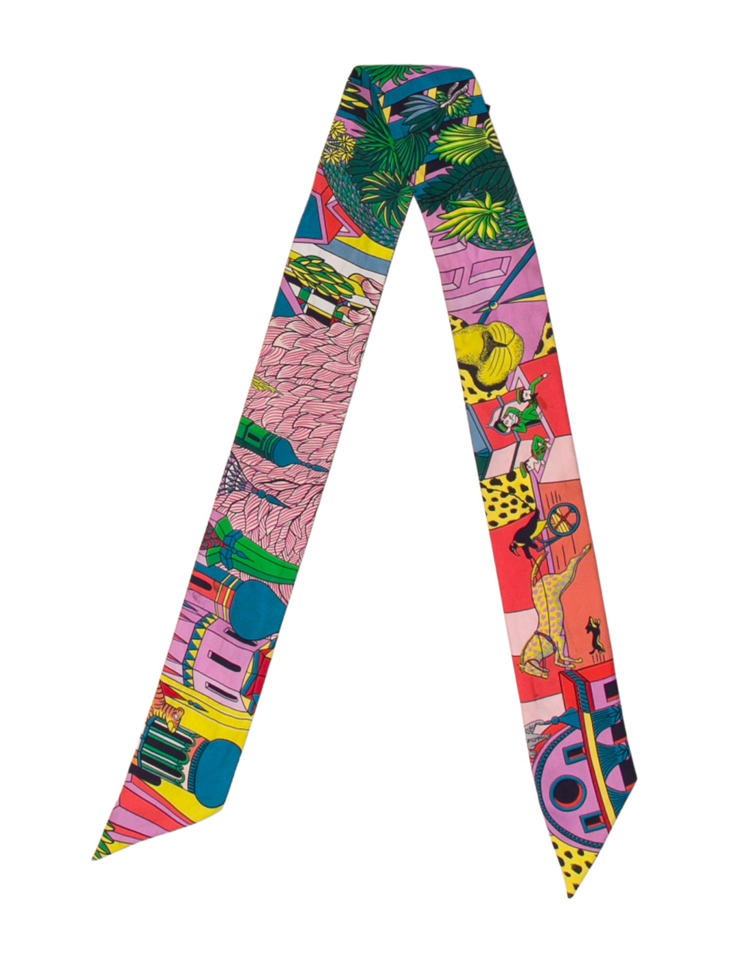 Hermès Animapolis Silk Twilly Scarf