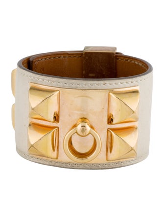 Hermès Leather Collier De Chien Wrap Bracelet