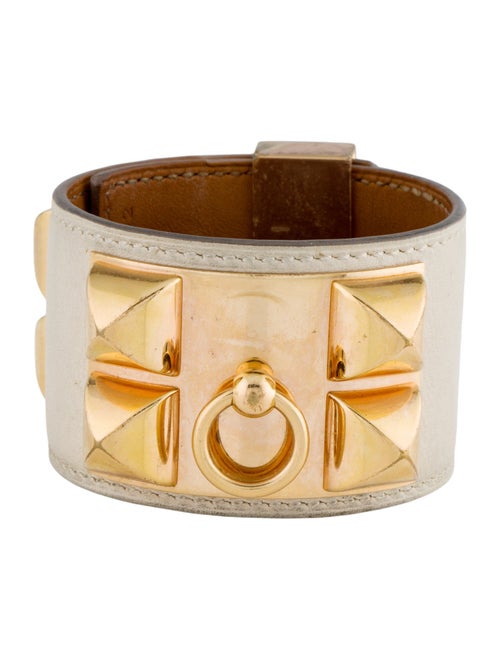 Hermès Leather Collier De Chien Wrap Bracelet