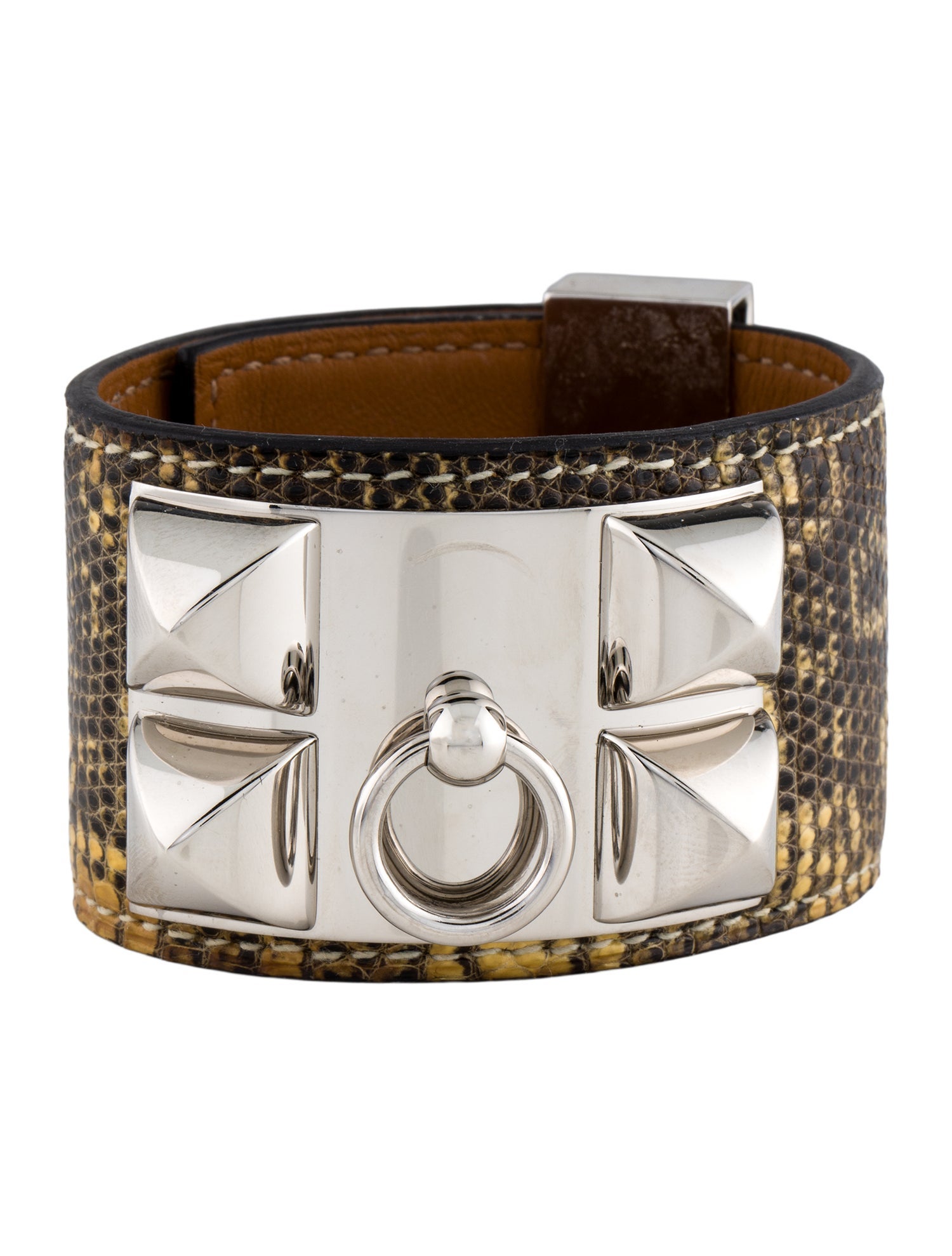 Hermès Lizard Collier De Chien Bracelet