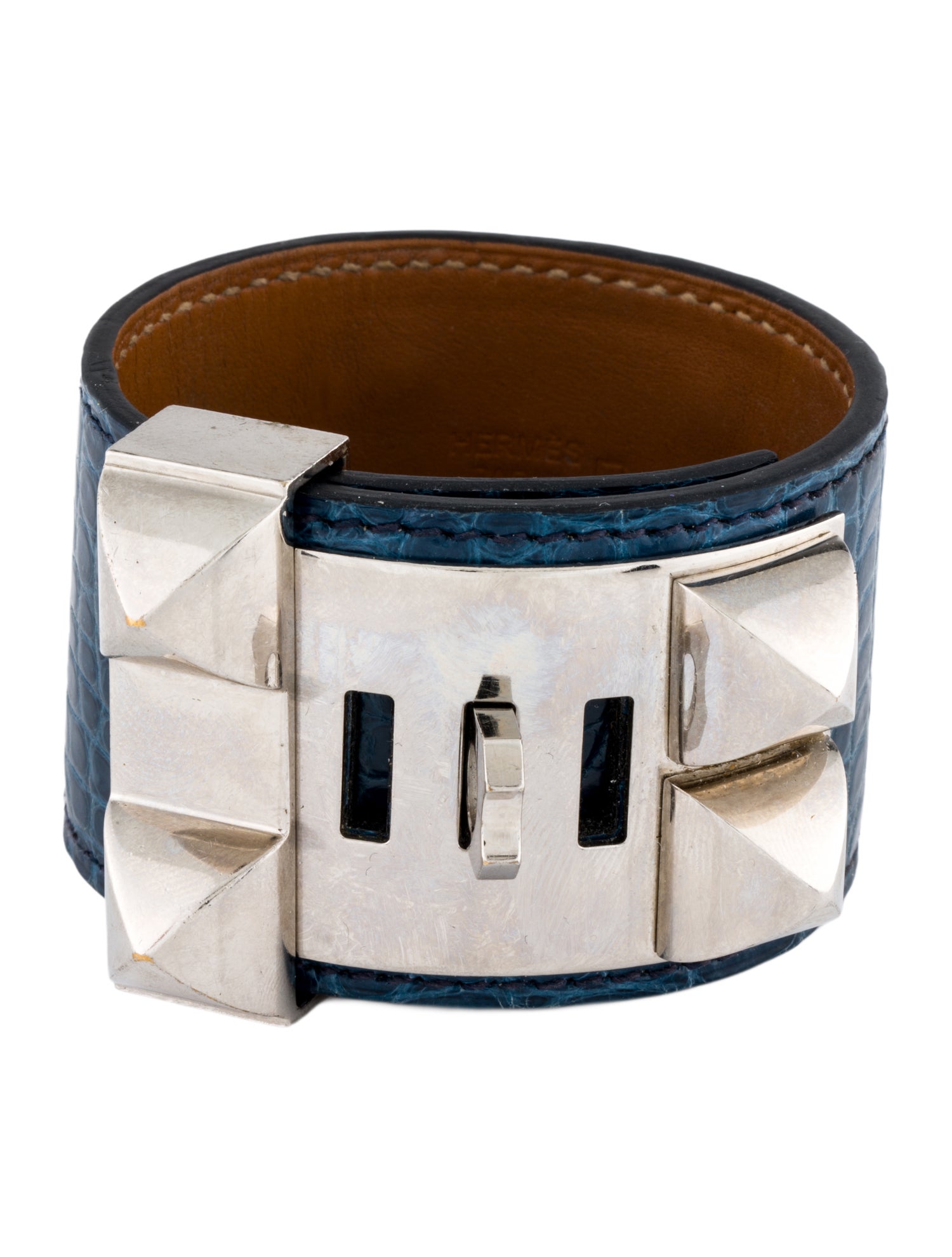 Hermès Alligator Collier De Chien Bracelet