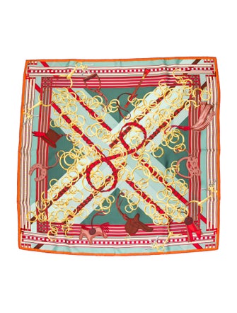 Hermès Brides et Gris-Gris Silk Scarf