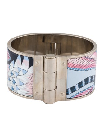 Hermès Enamel Extra Wide Hinged Bracelet