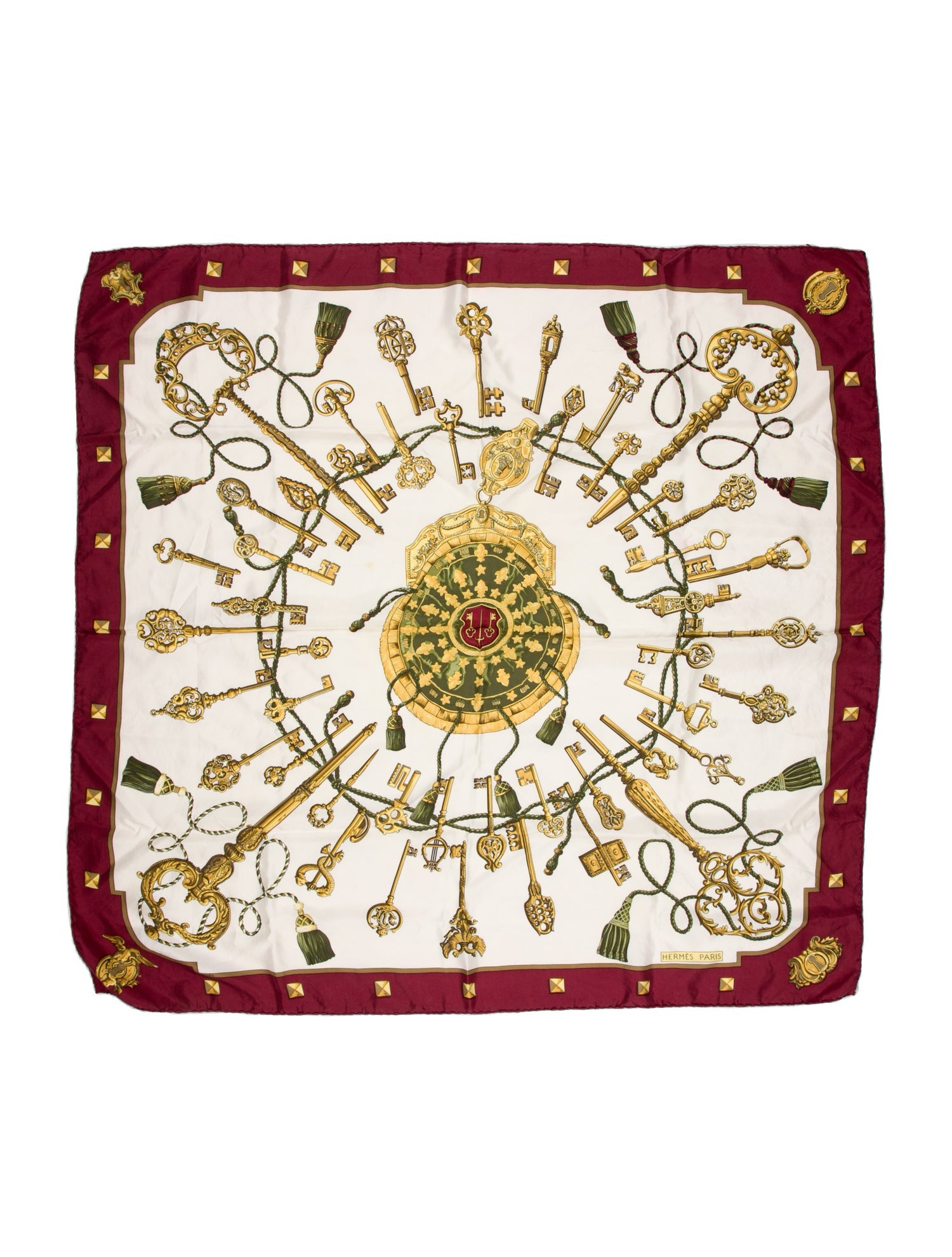 Hermès Les Clés Silk Scarf