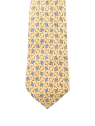 Hermès Silk Printed Tie