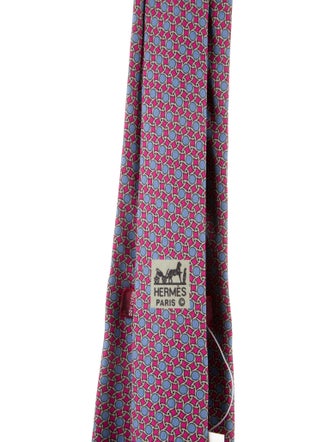 Hermès Silk Printed Tie