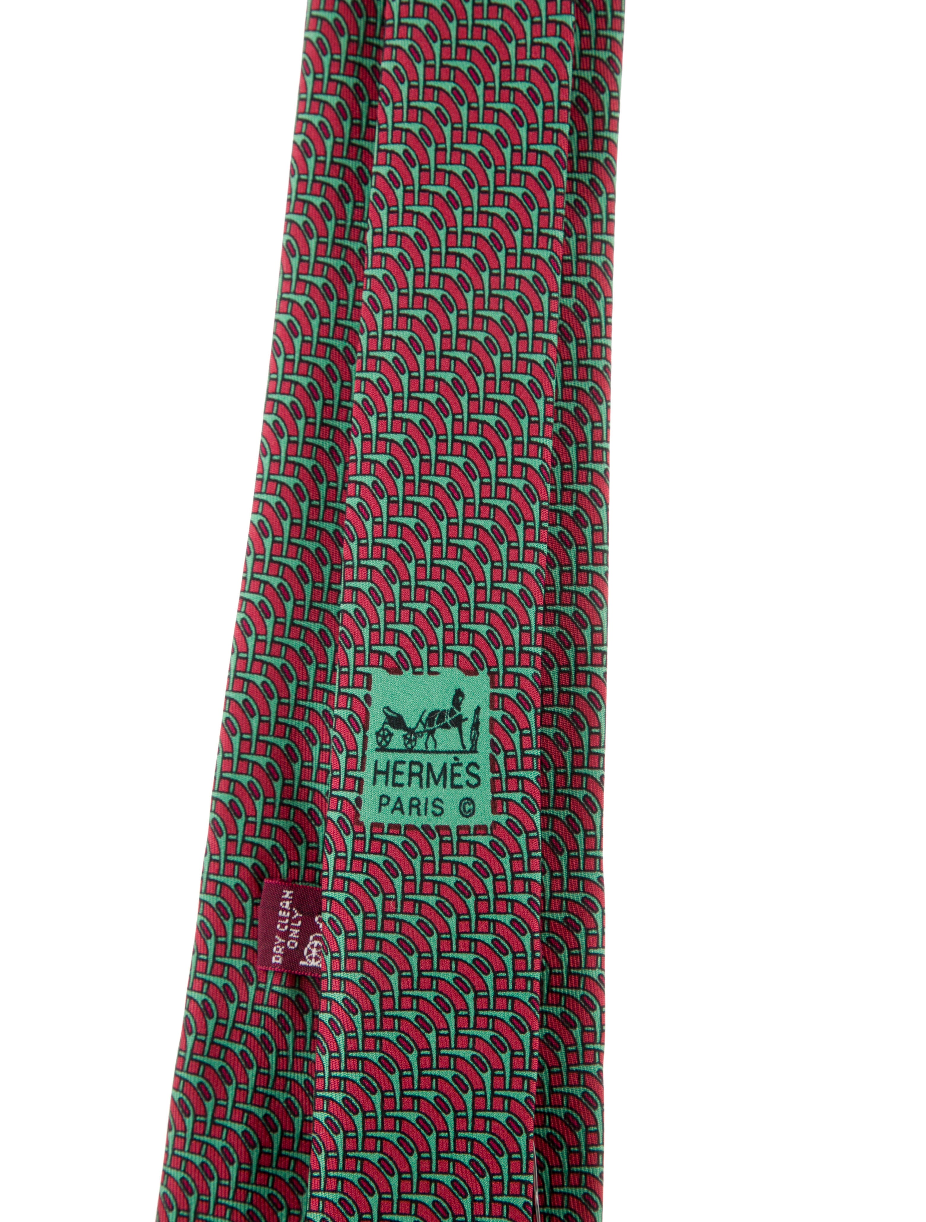 Hermès Silk Printed Tie