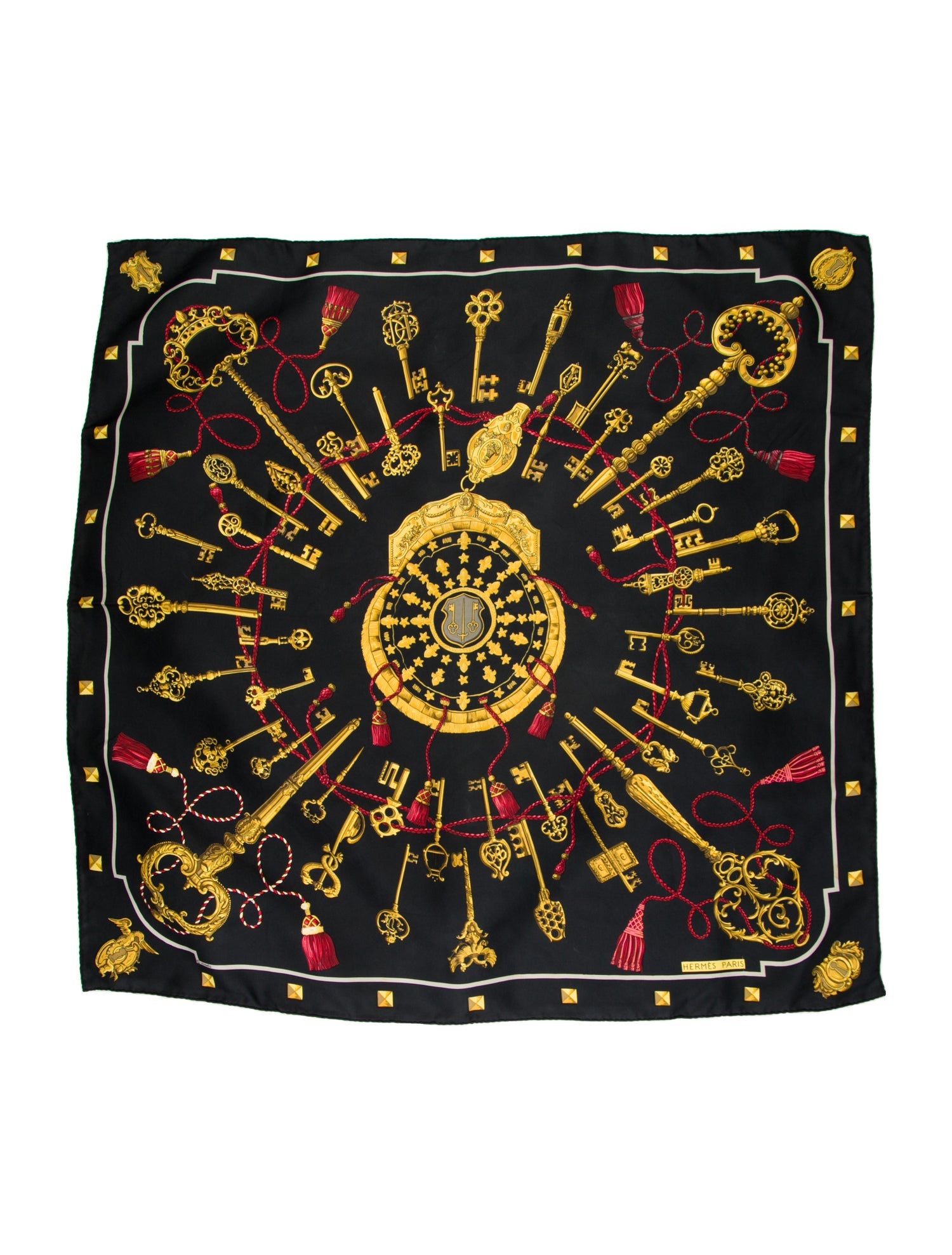 Hermès Les Clés Silk Scarf