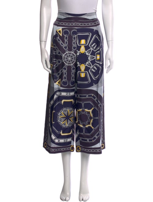Hermès Silk Wide Leg Pants