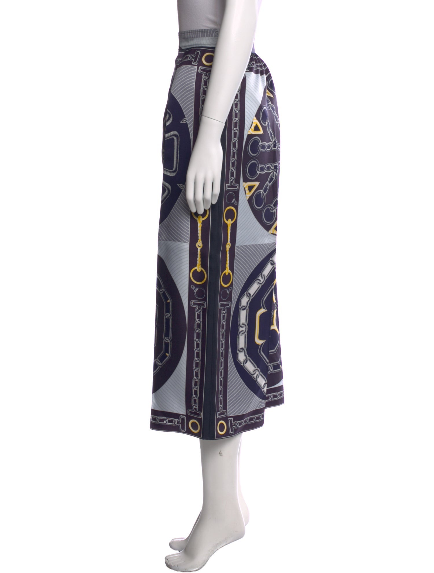 Hermès Silk Wide Leg Pants