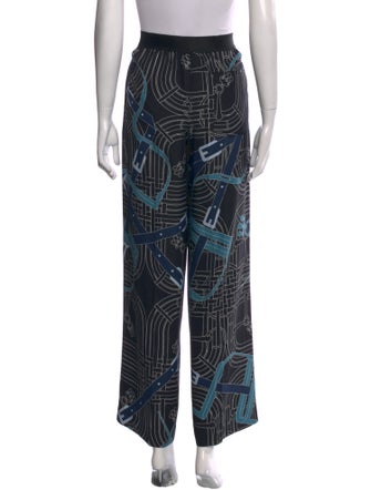 Hermès Silk Wide Leg Pants