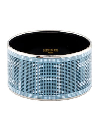Hermès Extra Wide Enamel Bangle Bracelet