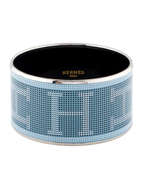 Hermès Extra Wide Enamel Bangle Bracelet