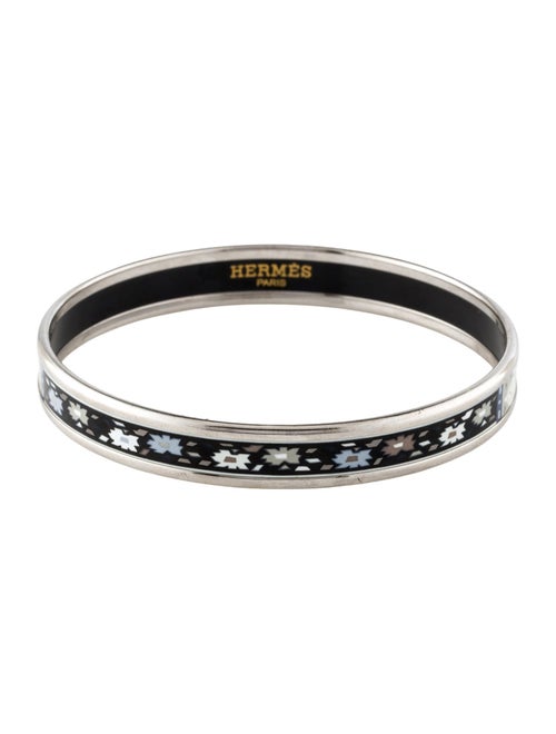 Hermès Enamel Narrow Bangle Bracelet