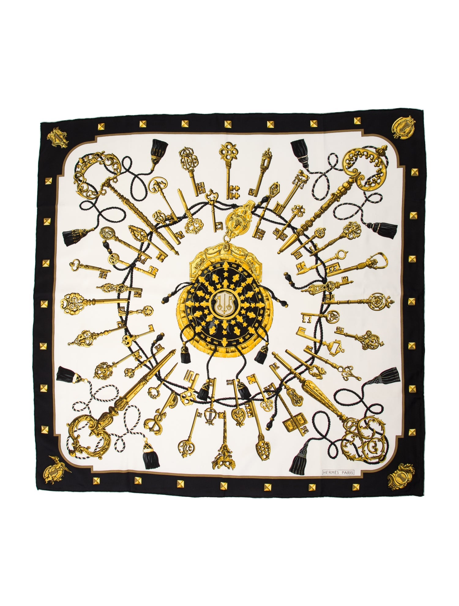 Hermès Les Clés Silk Scarf
