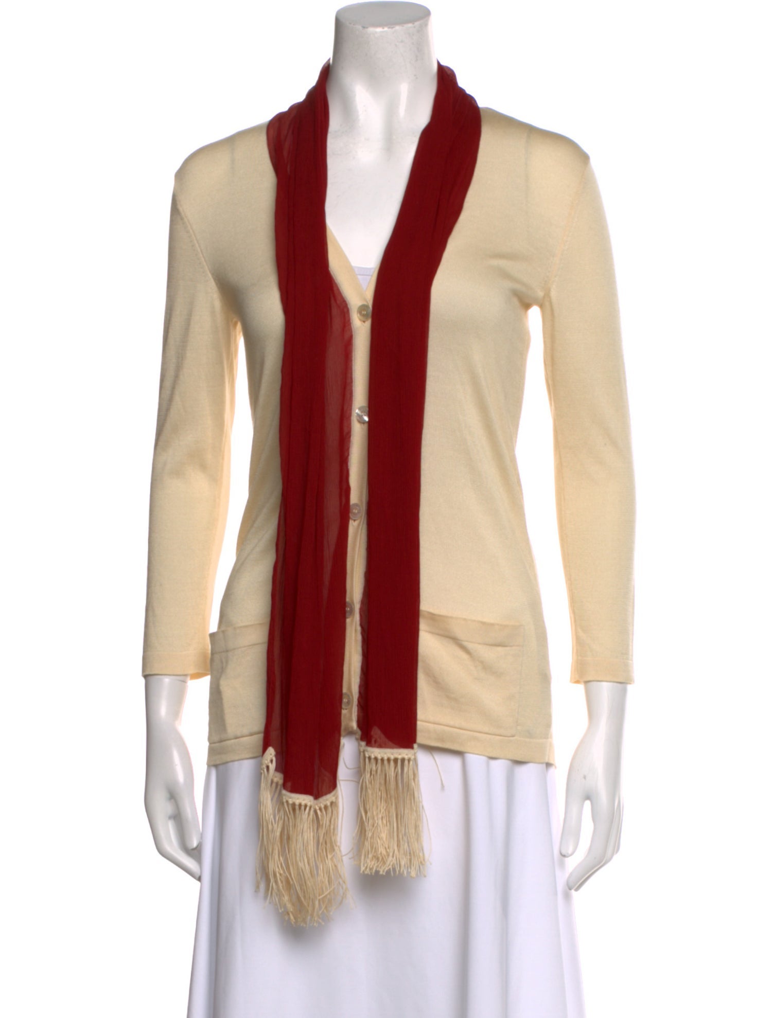 Hermès Silk V-Neck Sweater