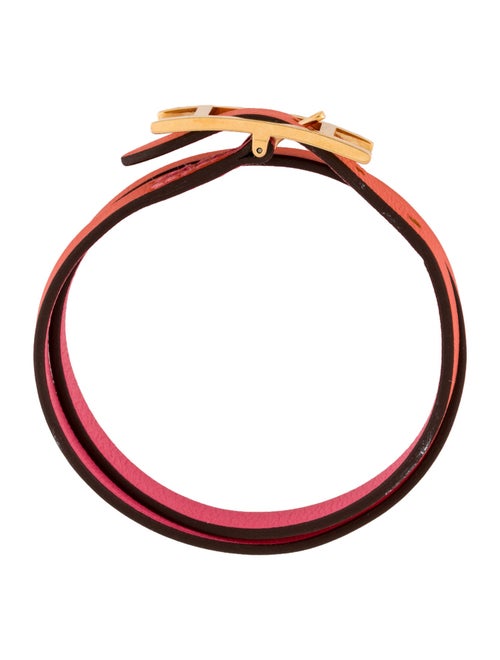 Hermès Leather Behapi Double Tour Wrap Bracelet