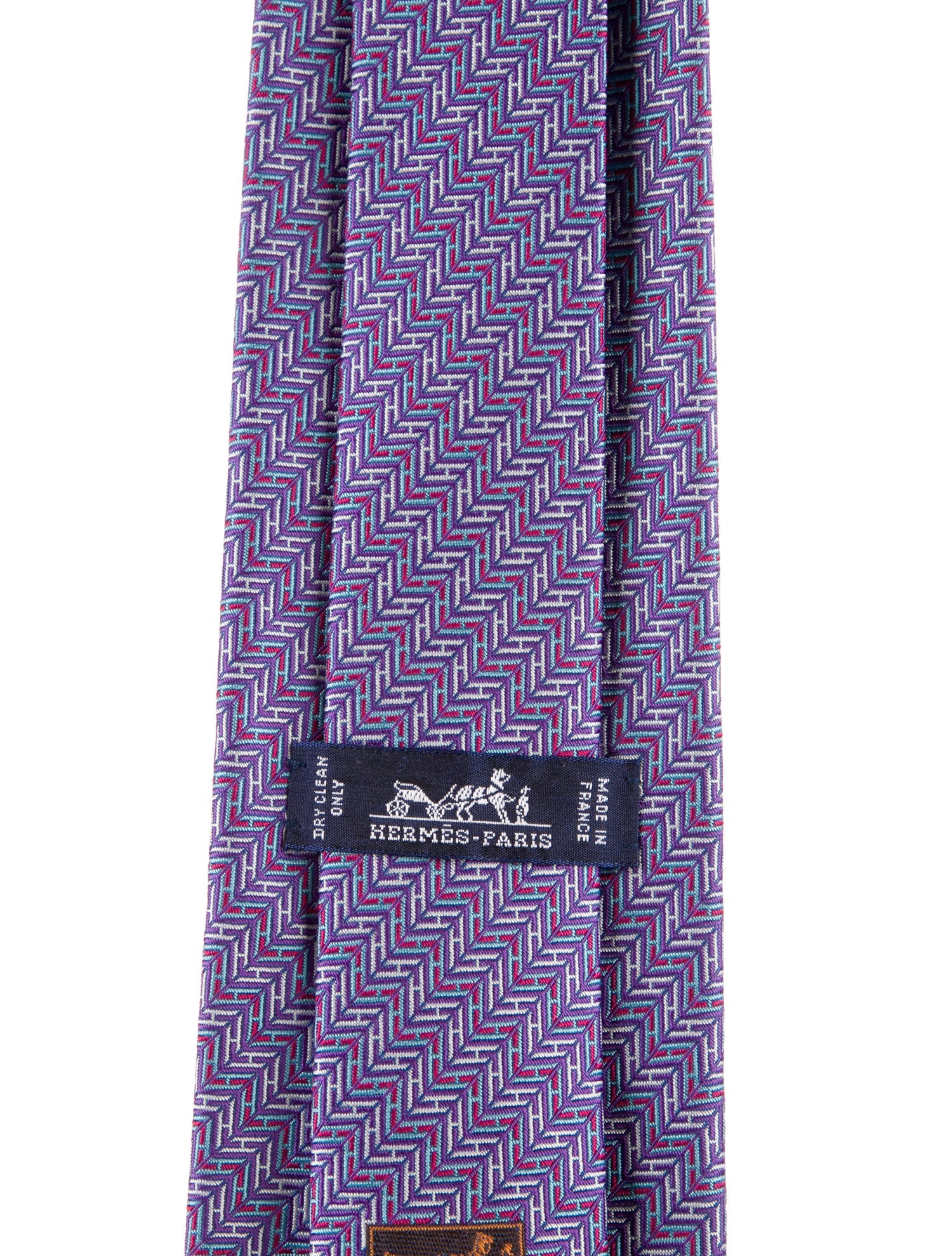 Hermès Printed Silk Tie w/Tags