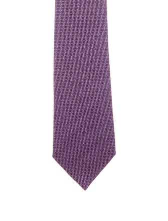 Hermès Printed Silk Tie