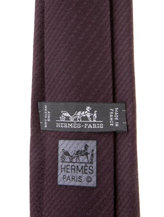 Hermès Solid Silk Tie