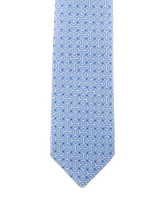 Hermès Printed Silk tie
