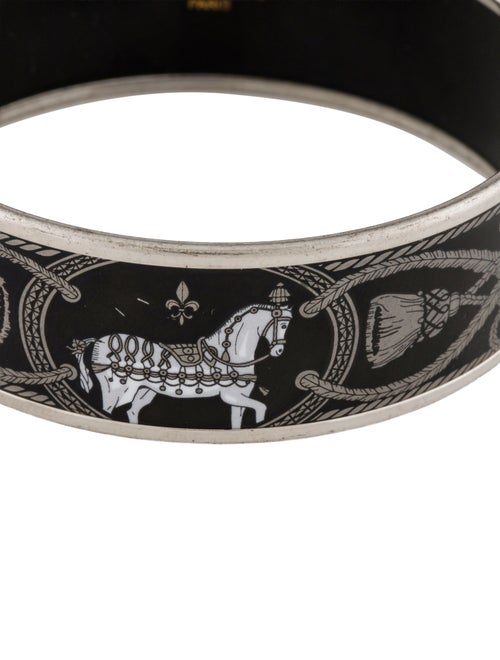Hermès Enamel Wide Bangle Bracelet