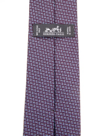 Hermès Printed Silk Tie