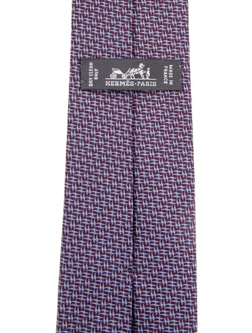 Hermès Printed Silk Tie