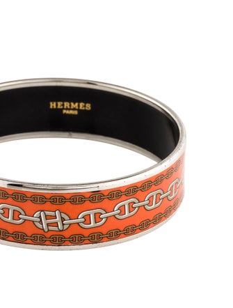 Hermès Enamel Wide Bangle Bracelet