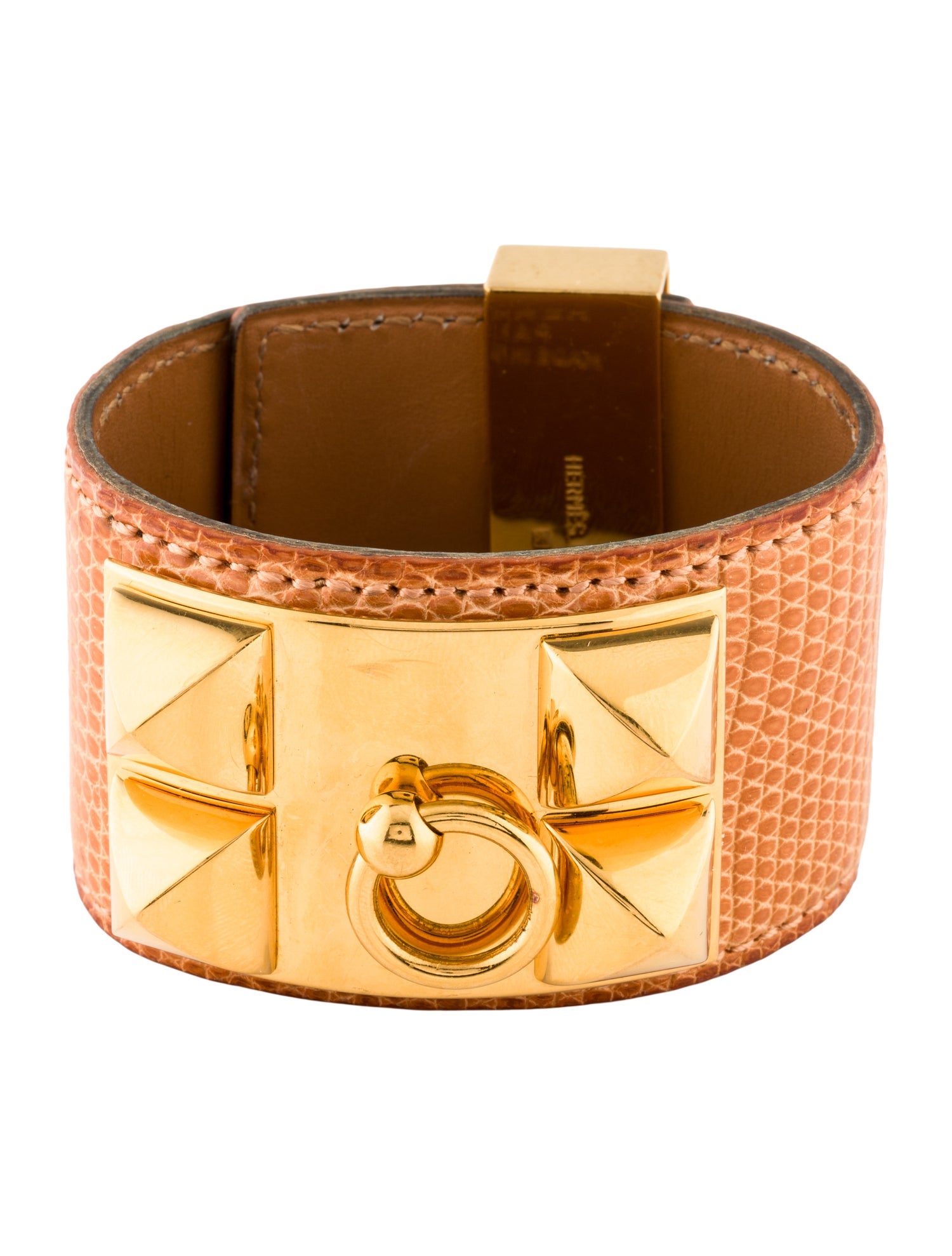 Hermès Vintage Lizard Leather Collier De Chien Bracelet