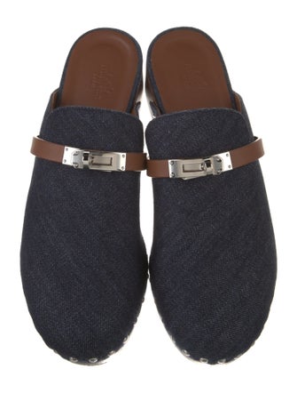 Hermès Carlotta Denim Mules