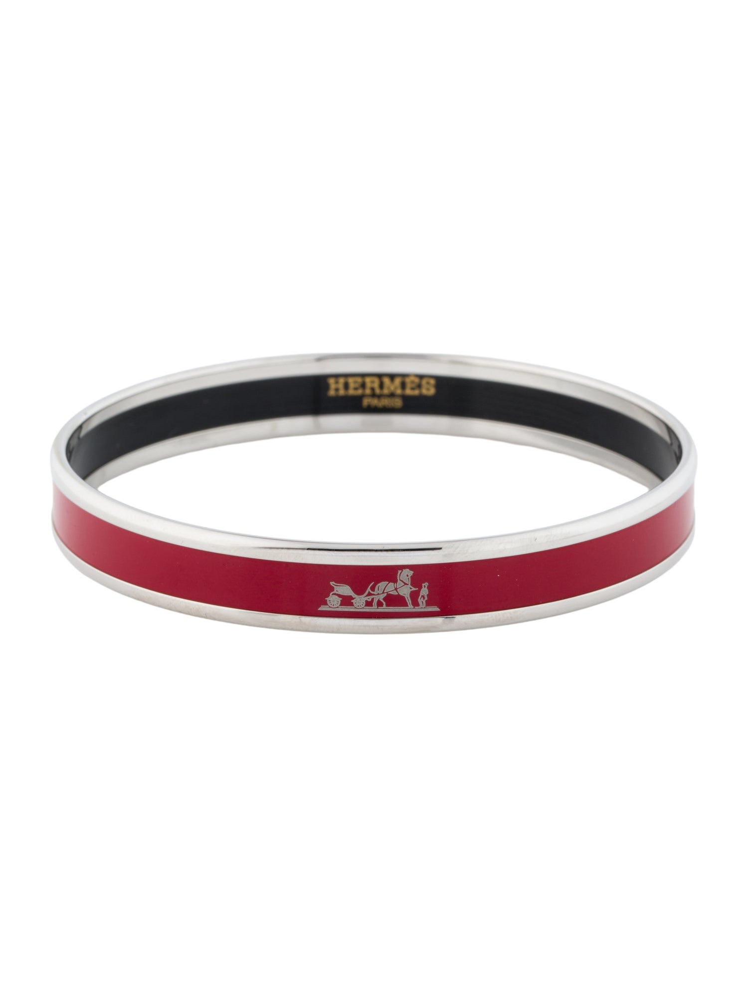 Hermès Caléche Narrow Enamel Bangle