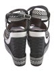 Hermès Striped Leather Trim Embellishment Sandals