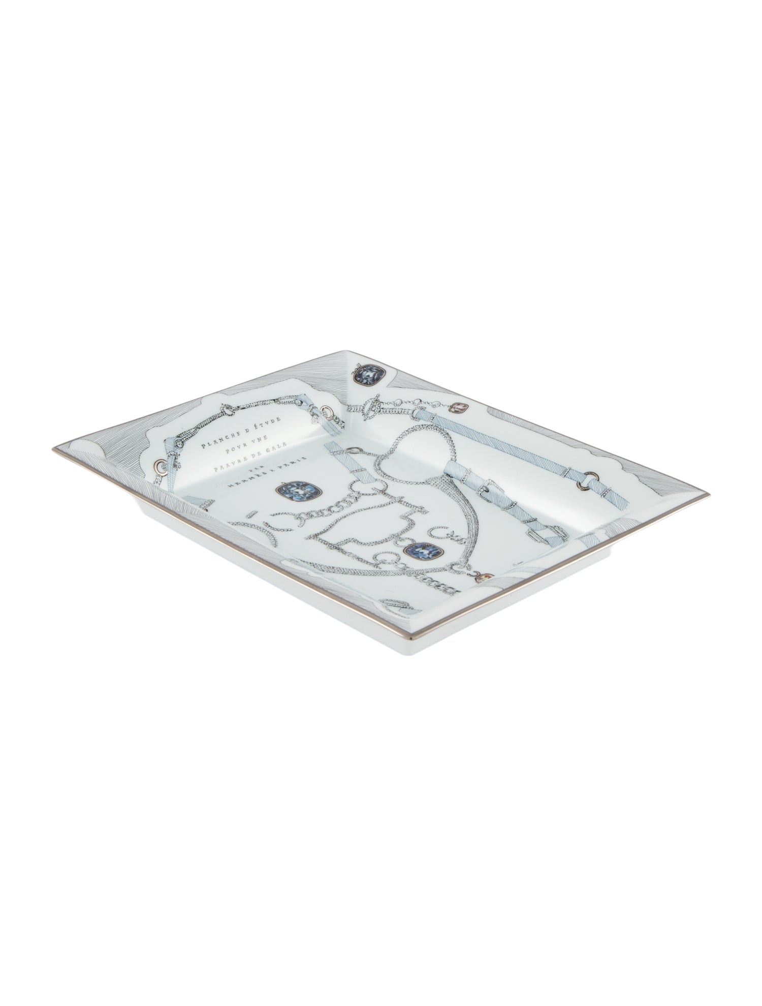 Hermès Planche d’Etude pour une Parure de Gala Valet Tray