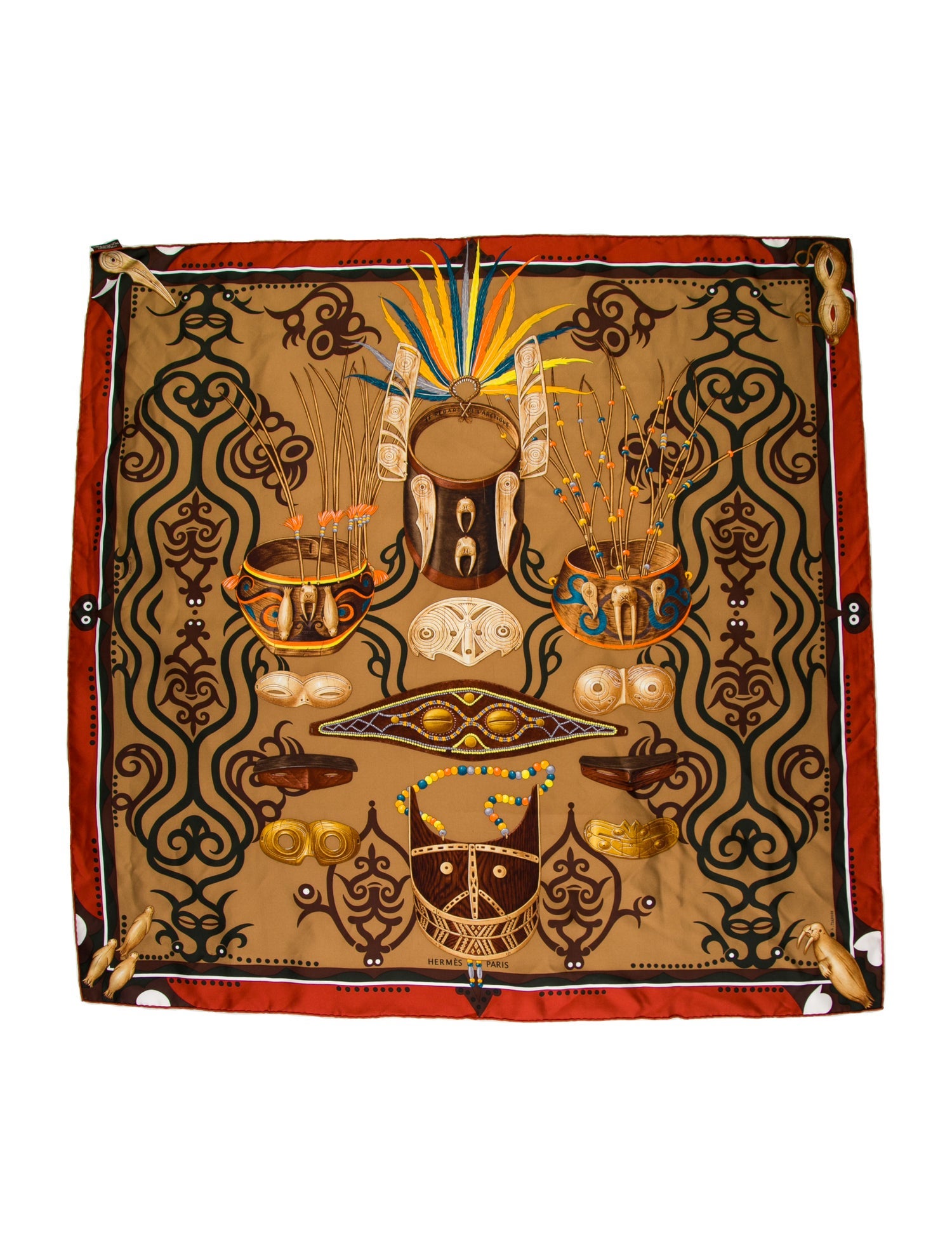 Hermès Le Regard de l'Arctique Silk Scarf