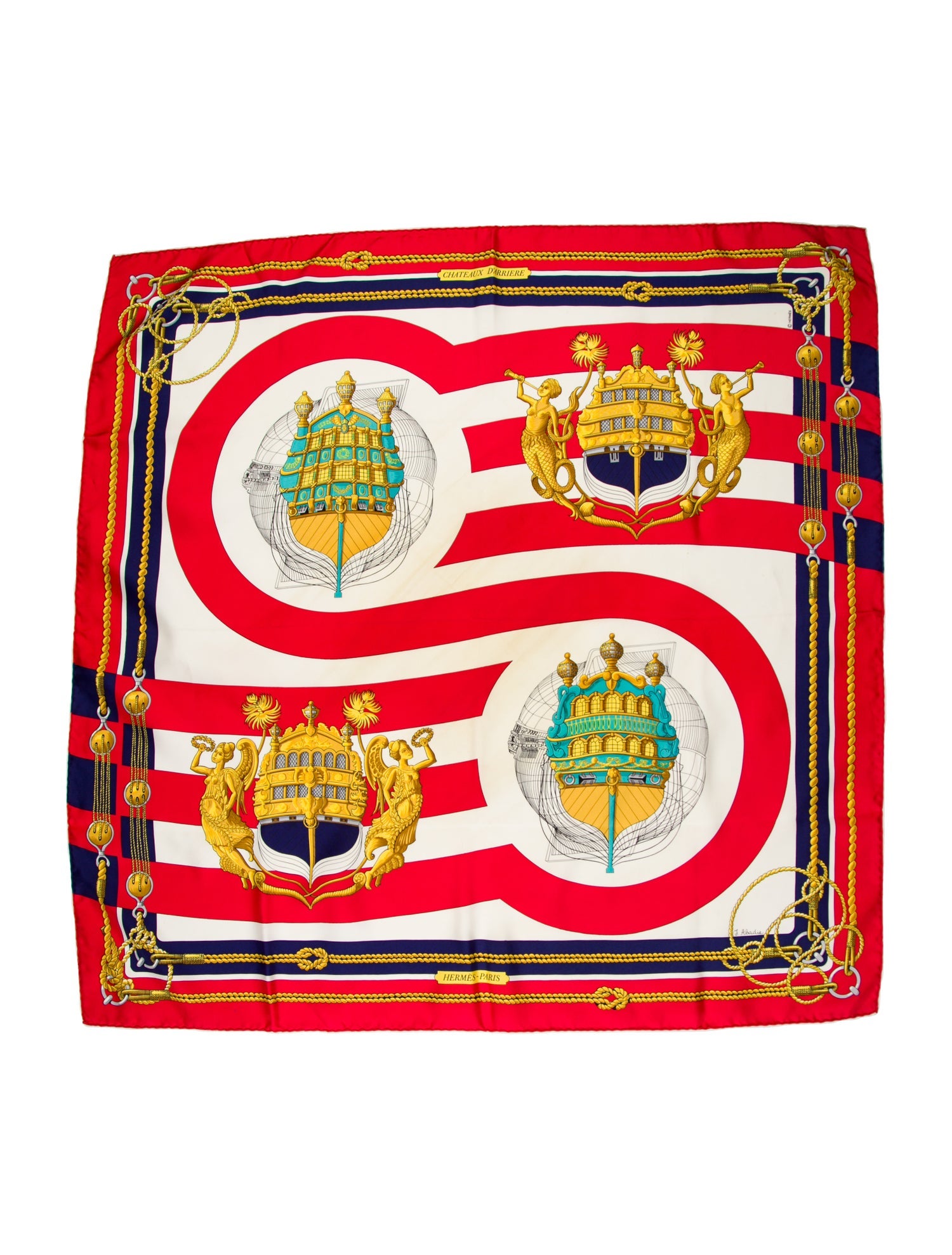 Hermès Chateaux d'Arriere Silk Scarf