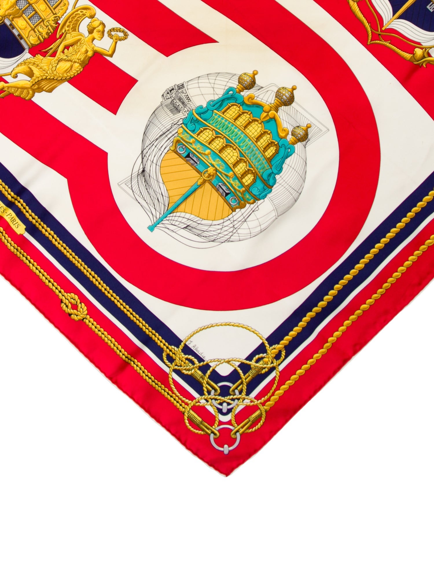 Hermès Chateaux d'Arriere Silk Scarf