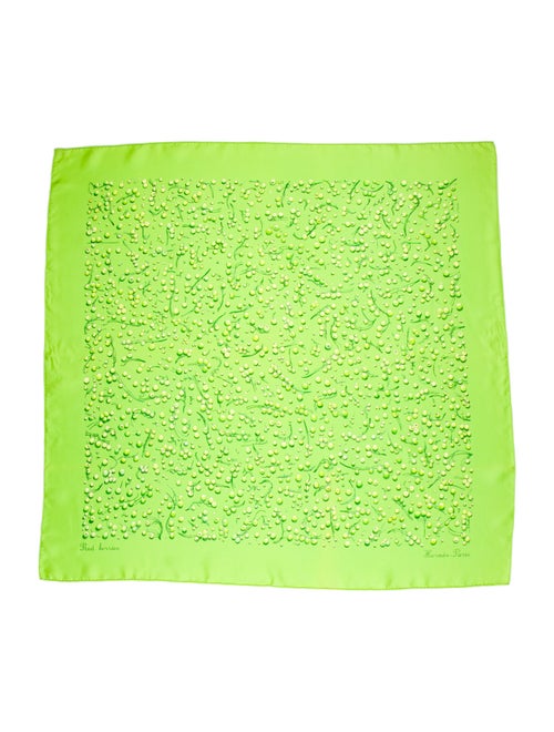 Hermès Red Berries Silk Scarf