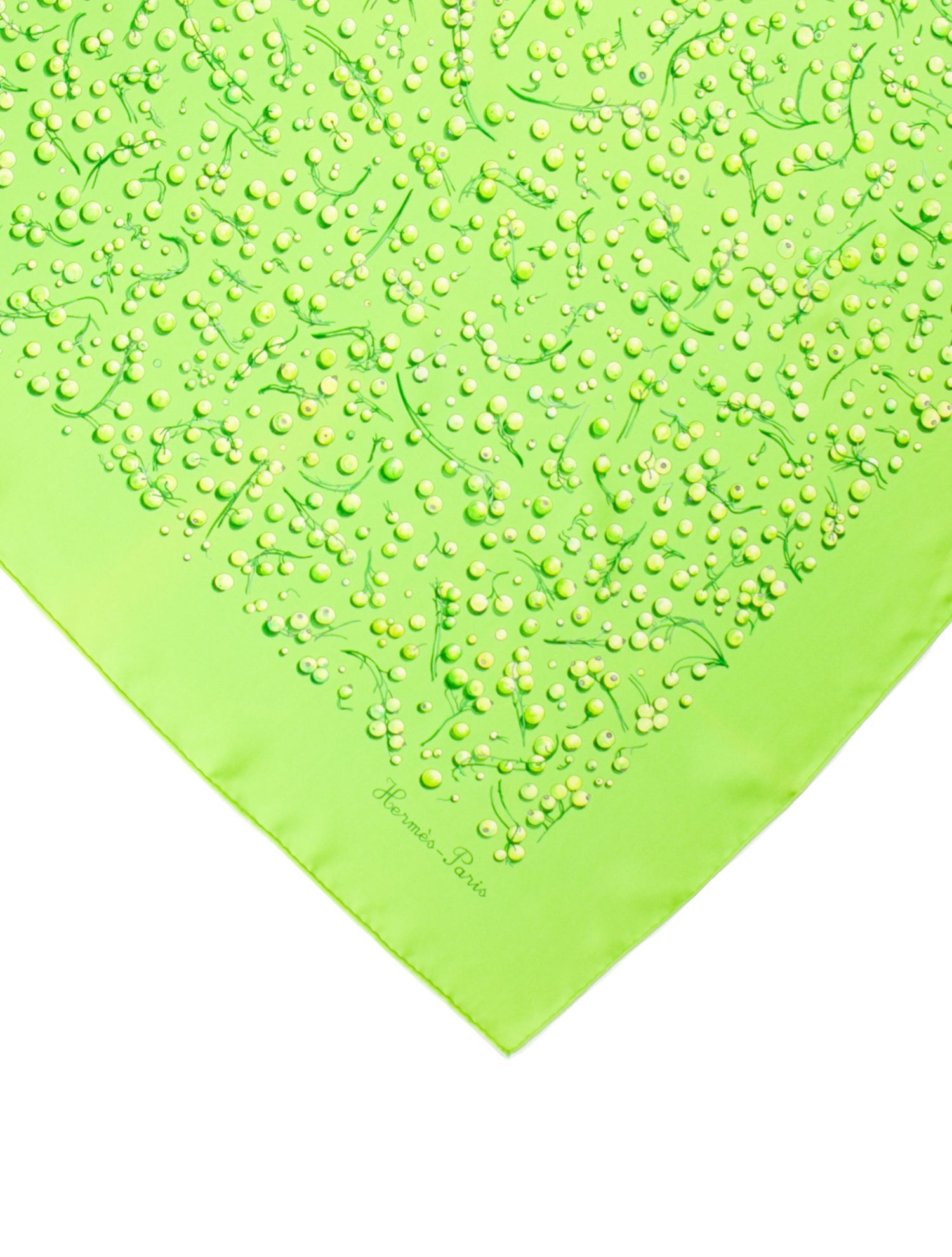 Hermès Red Berries Silk Scarf