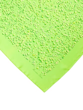 Hermès Red Berries Silk Scarf